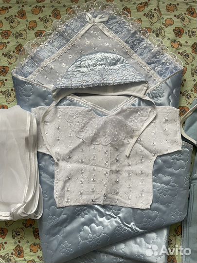 Комплект на выписку для мальчика лето