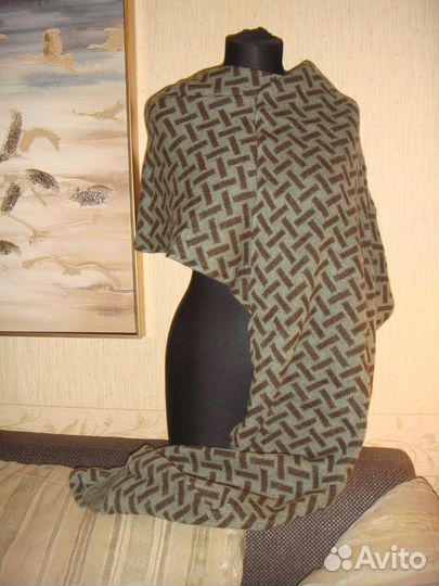 Nordstrom шарф кашемир теплый зеленый оригинал