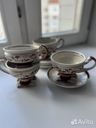 Чашка с блюдцем фарфор