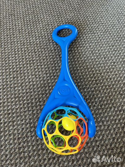 Каталка Весёлый мяч синий