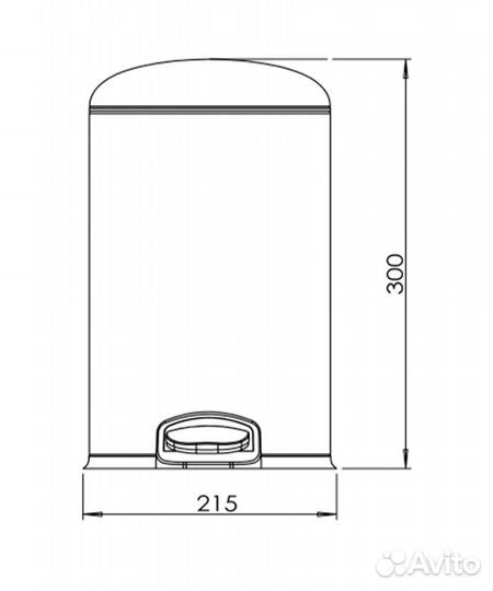 Ведро с микролифтом 5 л java S-885-5W