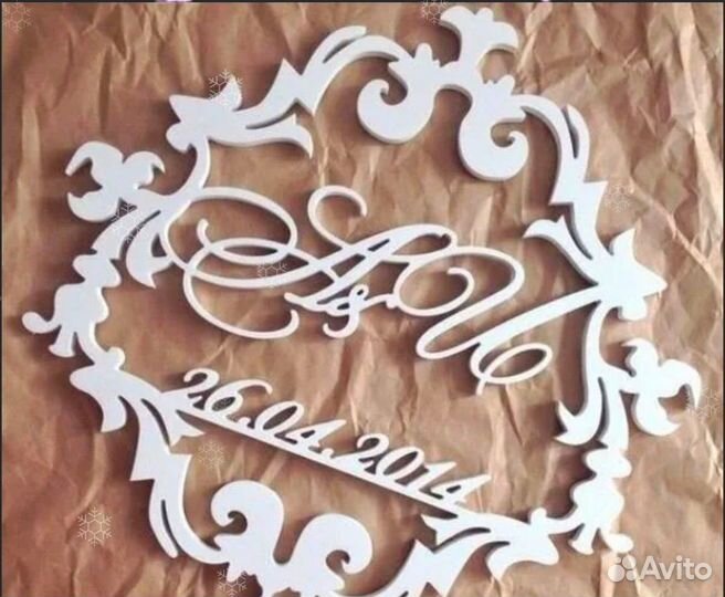 Монограмма на свадьбу (свадебный герб)