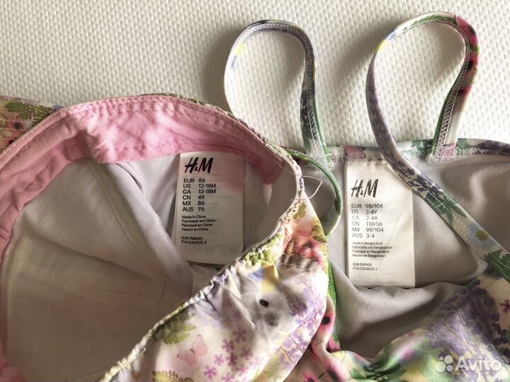 Купальник плюс кепка HM на 2-3 г