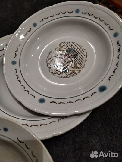 Тарелки суповые винтаж СССР 3 шт