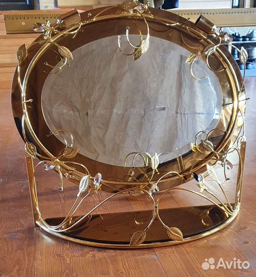 Люстра богем нат.золото + полка и зеркало