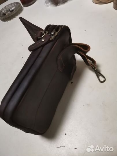 Барсетка кожаная мужская новая