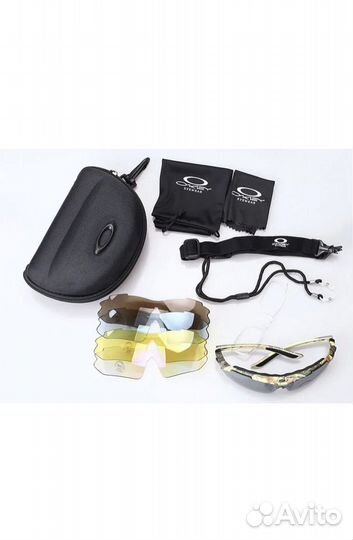 Тактические очки с 5 сменными линзами в чехле