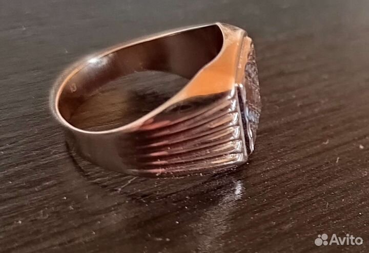 Мужская золотая печатка 20размер