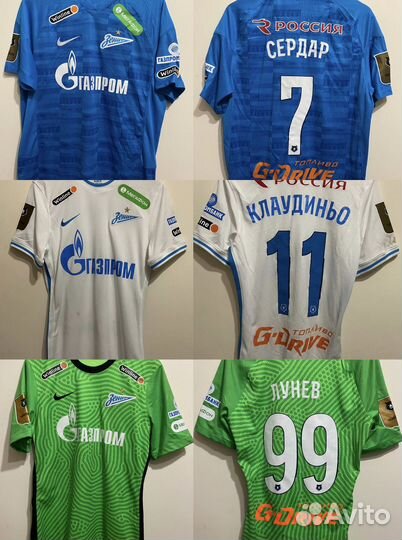 Игровые футболки фк Зенит