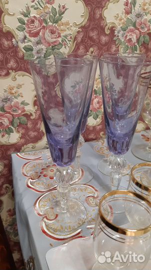 Фужеры,рюмки хрустальные