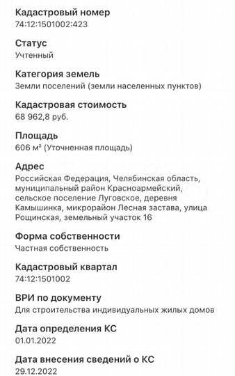 Участок 6 сот. (ИЖС)