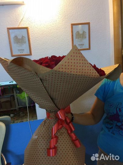 Розы цветы 89 шт Red Paris