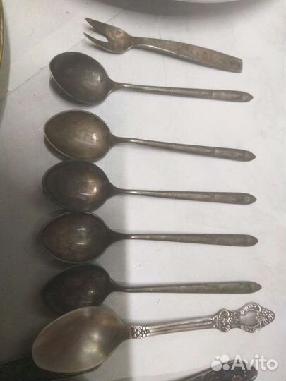 Вилки ложки мельхиор