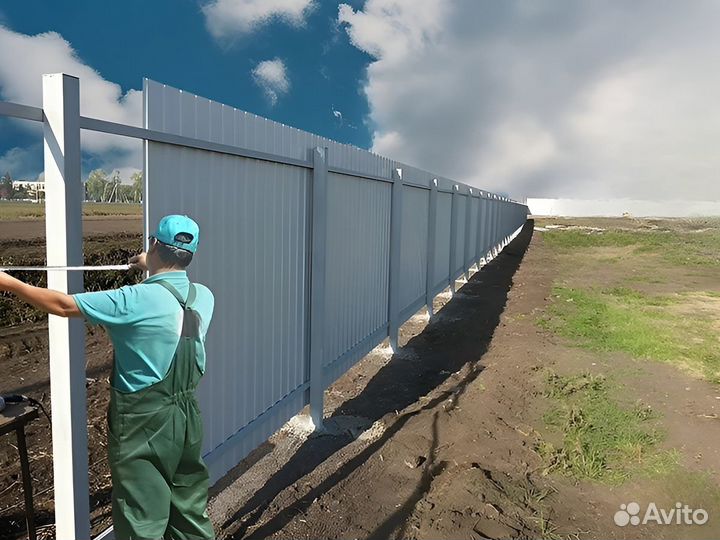 Забор из профлиста 2 м. 0,4 мм