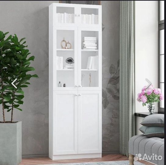 Стеллаж IKEA билли белый 21 с антрессолью