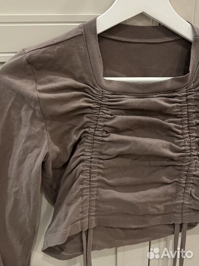 Кофта короткая шоколадного цвета