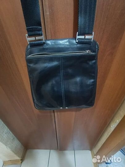 Сумка мужская натуральная кожа через плечо