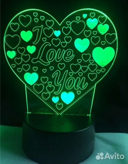 Светильник ночник лампа с 3 - D эффектом