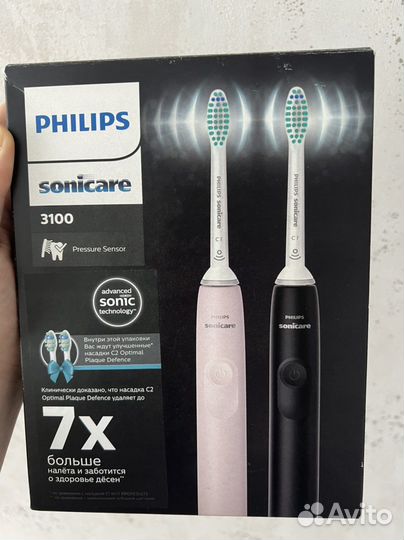 Две электрические зубные щетки philips sonicare