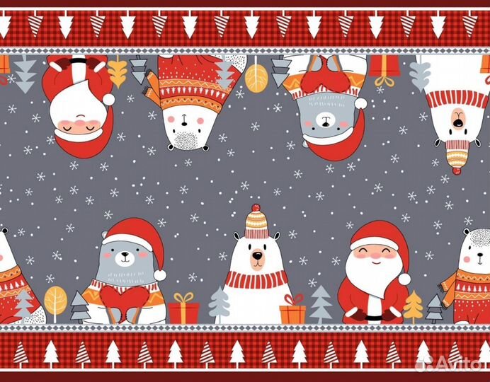 Дорожка на стол новогодняя