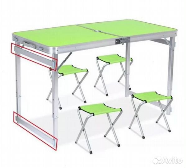 Складной туристический стол (усиленный) 120