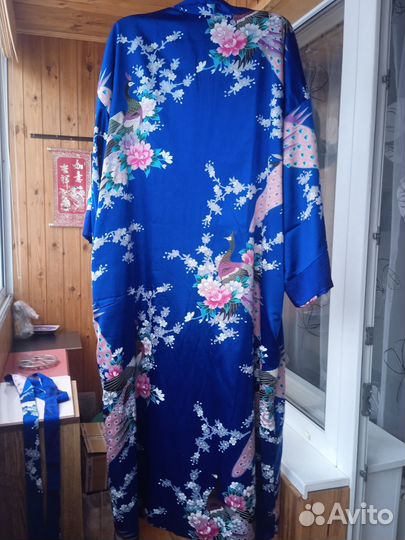 Шелковый двусторонний халат