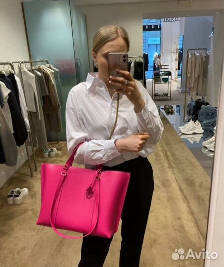 Сумка женская Pinko shopper натуральная кожа