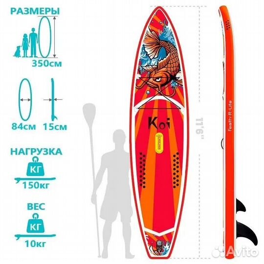 Сапборд FunWater Koi 11,6