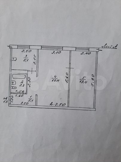 2-к. квартира, 43 м², 1/3 эт.