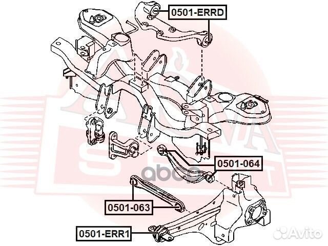 Сайлентблок mazda CX-7 (ER) 0501ERR1 asva