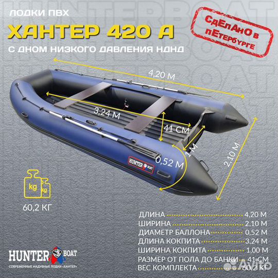 Лодка Хантер 420 А
