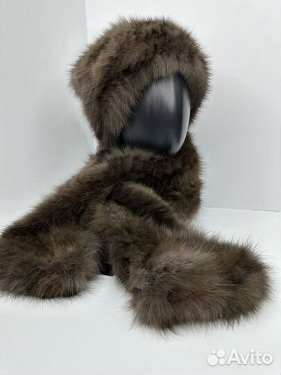 Шапка женская с шарфом