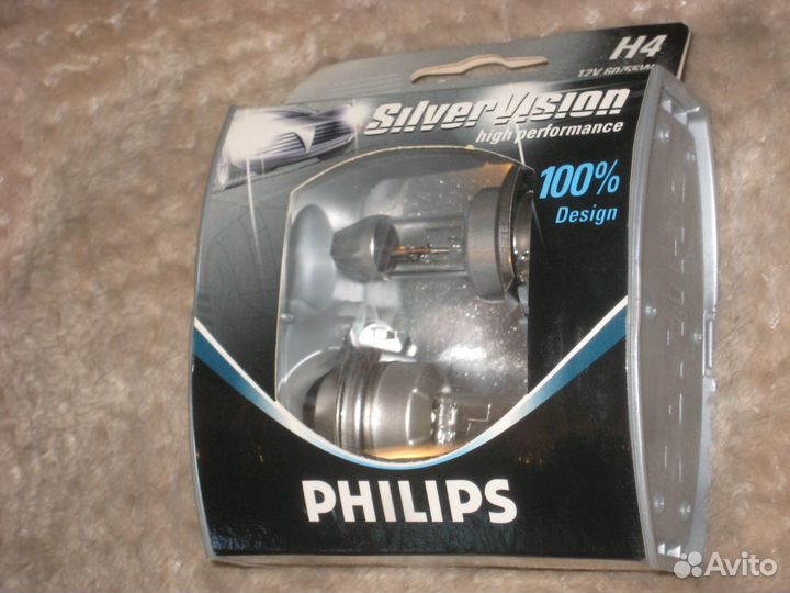 Лампа галогенная для фар philips silver vision H4