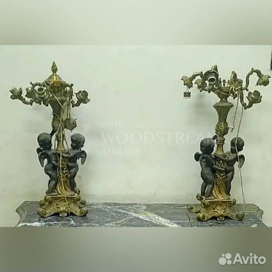 Лампа настольная. Путти. Винтаж