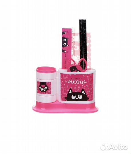 Канцелярский органайзер Милый котик.7 предметов
