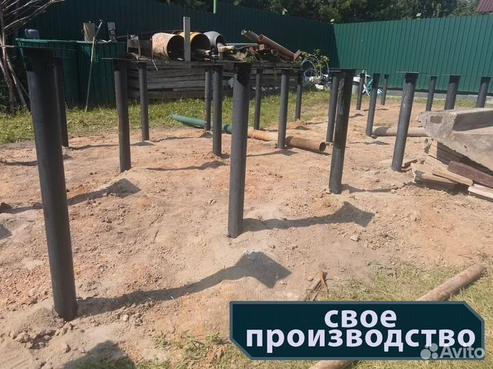 Винтовые сваи под забор, теплицу, беседку