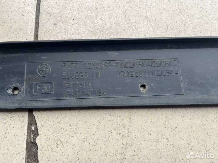 Лезвия на пороги BMW F30 оригинал