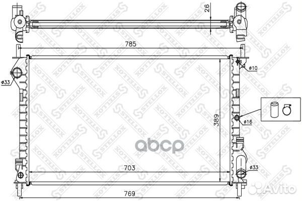 Радиатор Ford Transit Connect 1.8i 04 1025395SX