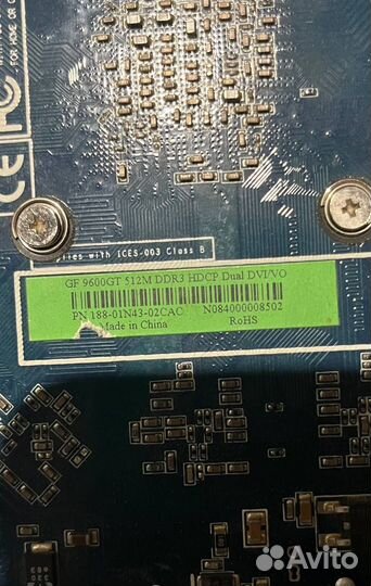 Geforсe 9600gt 512mb ddr3