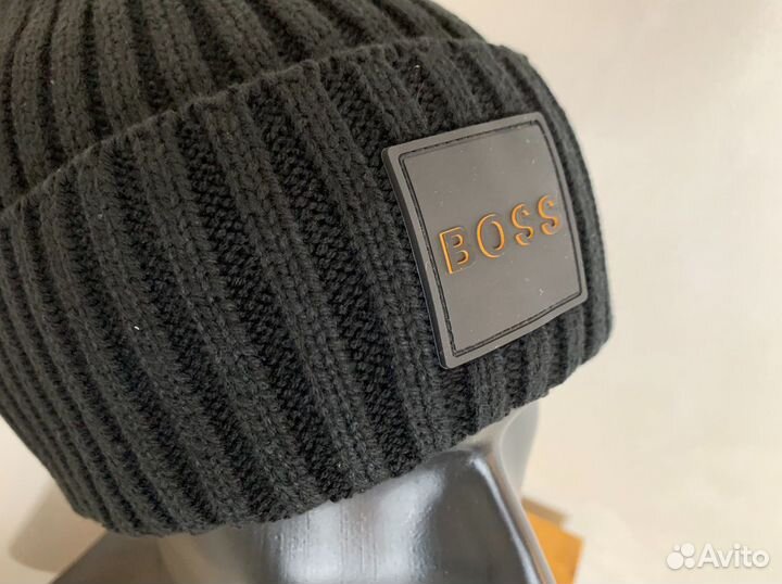 Премиум шапка Boss с кашемиром