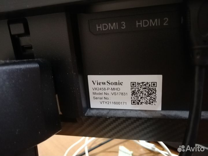 Монитор ViewSonic VX-2458-MHD 23.6, черный