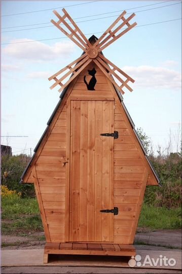 Дачный туалет деревянный Э070