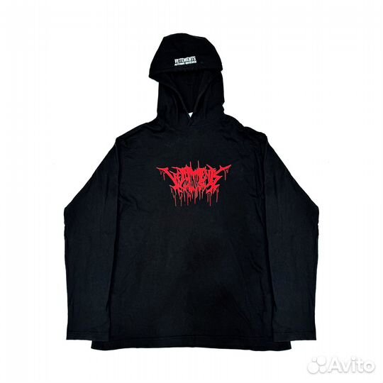 Лонгслив-худи Vetements 'metal tour' - оригинал