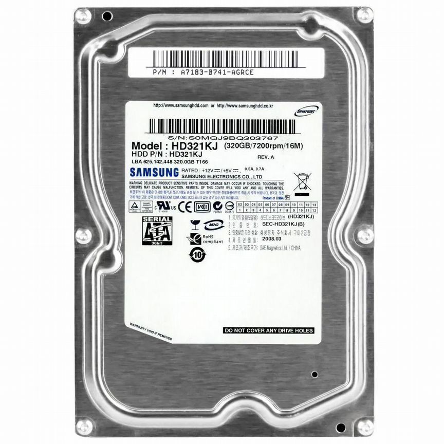 [HD321KJ] Жесткий Диск Samsung 320gb Sata2 3.5" Hd321kj