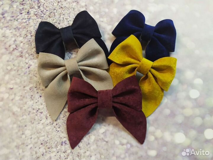 Заколка (резинка) из экозамши