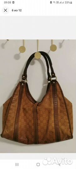Gucci сумка кожа. Винтаж. Шопер