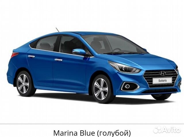 Бампер передний Hyundai Solaris 2 голубой