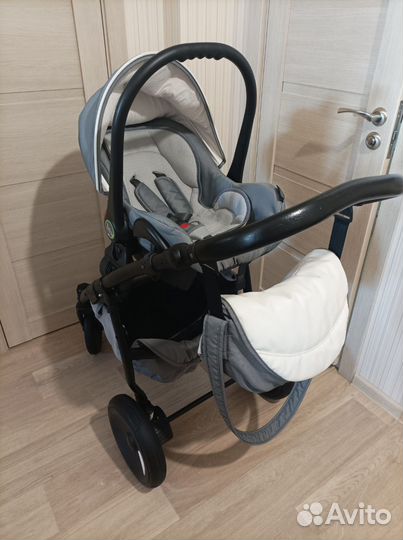 Коляска 3 в 1 Tutis Zippy New Silver кожа