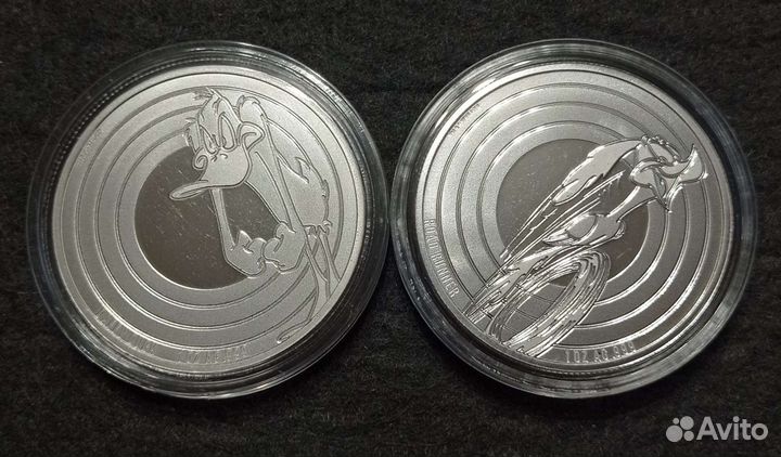 Монеты Самоа Даффи Дак Дорожный бегун Серебро