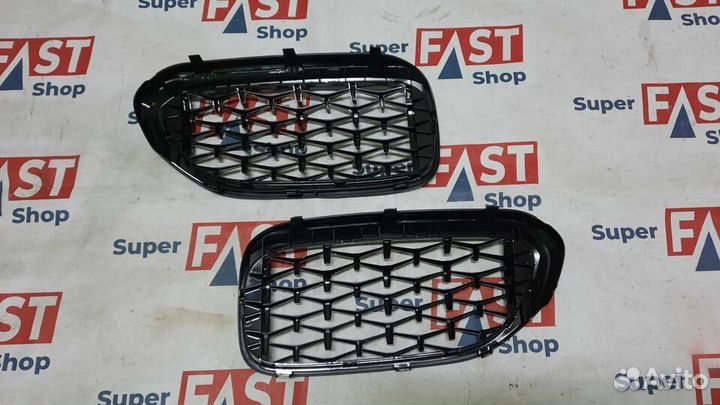 Решетки радиатора (ноздри) bmw 5 g30 diamond